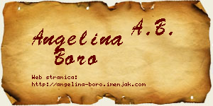 Angelina Boro vizit kartica